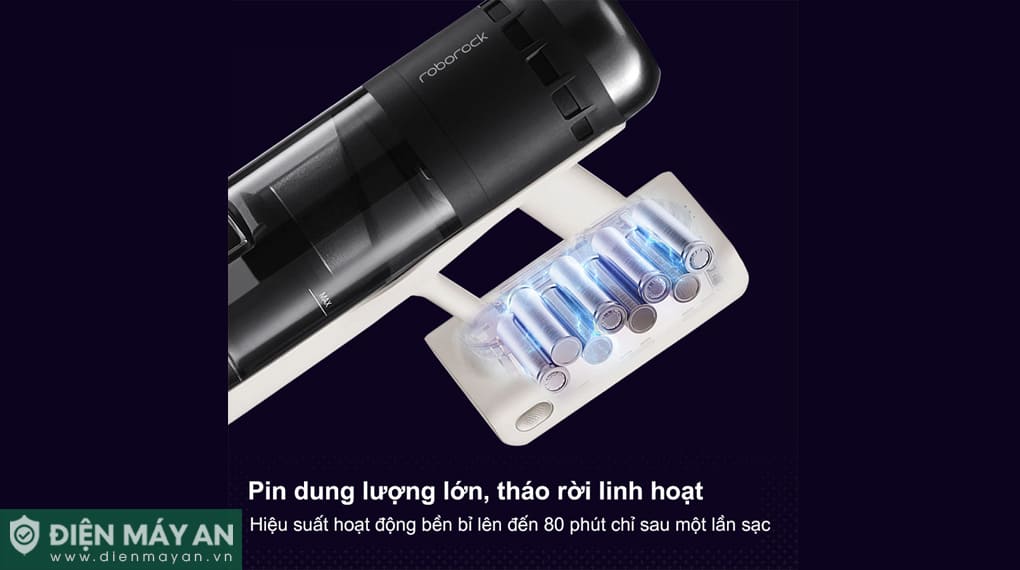 Máy hút bụi cầm tay Roborock H60 Hub Pro - Đen